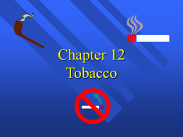 Chapter 12 Tobacco
