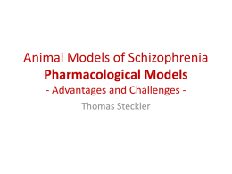 Pharmacological Models - Advantages and Challenges