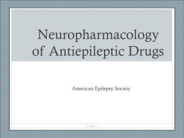 Pharmacology Section - American Epilepsy Society