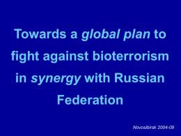 An global plan to fight against terrorism in synergie with Russain