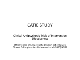 catie study - the Peninsula MRCPsych Course