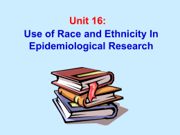 Racial and Ethnic Variability in the Prevalence of Disorders?