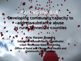 RAISING the BAR: Developing community capacity to address