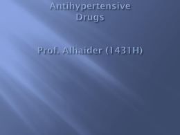 Antihypertensive Lecture 1431