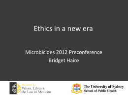 Ethics in a new era