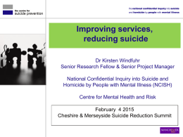Improving Services, Reducing Suicide.