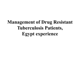 Management of Drug Resistant TBH Patients