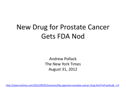 Vujic_New Drug for Prostate Cancer Gets FDA