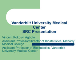 Summer Internship Presentation - Vanderbilt University Medical