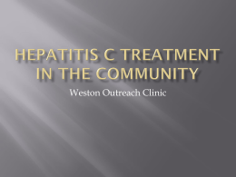 Hepatitis C Treatment in the Community