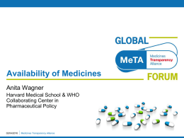 Overview - Medicines Transparency Alliance