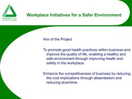 Workplace Initiatives for a Safer Environment