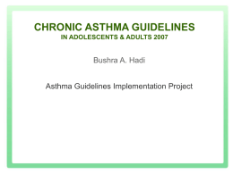 NEW CHRONIC ASTHMA GUIDELINES