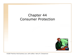 Chapter 045- Consumer Protection