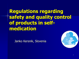 Ragulations self-medication