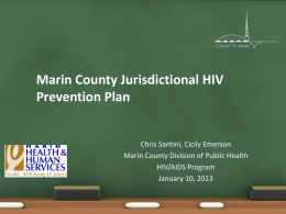 Marin County Jurisdictional Strategy Presentation