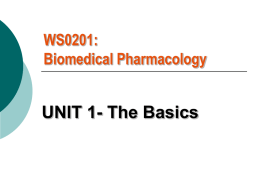WS0201: Biomedical Pharmacology