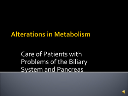 Alterations in Metabolism