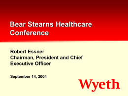 Bear Stearns Healthcare Conference - Corporate-ir