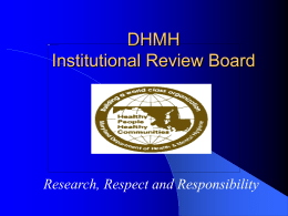DHMH Institutional Review Board