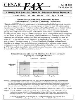 July 12, 2010 Vol. 19, Issue 26 National Surveys Based Solely on