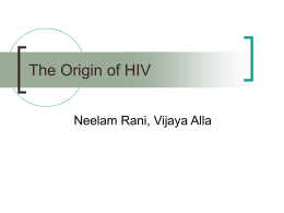 The Origin of HIV