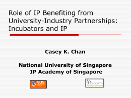 Role of IP in Benefiting from University-Industry Partnerships