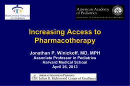 Increasing Access to Pharmacotherapy