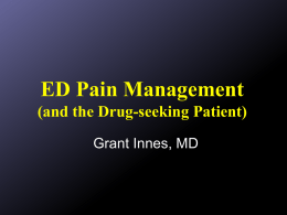 Chronic pain - Calgary Emergency Medicine