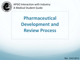 Pharmaceutical Development and Review Process
