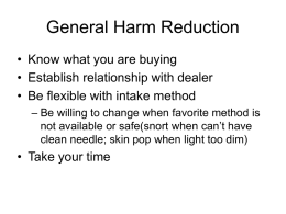 Harm Reduction 101