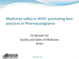 Medicines safety in WHO - World Health Organization