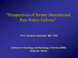 Perspectives of former International Pain Policy Fellows