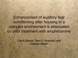 Enhancement of auditory fear conditioning after housing in a