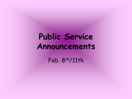 Famous Public Service Announcements