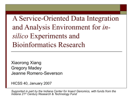 A Service-Oriented Data Integration and Analysis
