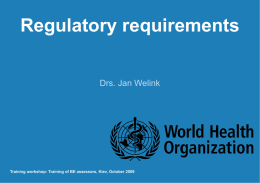 Regulatory requirements for bioequivalence and existing guidelines