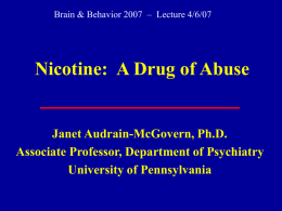 706 Nicotine - A Dru.. - University Psychiatry