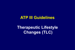 Steps in Therapeutic Lifestyle Changes