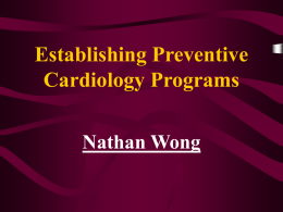 Establishing Preventive Cardiology Programs