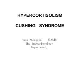 HYPERCORTISOLISM CUSHING SYNDROME