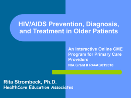 HIV/AIDS Prevention, Diagnosis, and Treatment in Older Patients