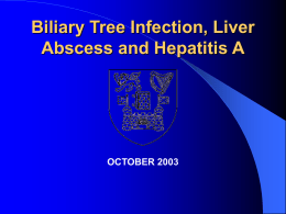 Biliary Tree infection, Liver Abscess and Hepatitis A