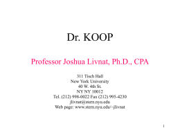Dr. Koop I