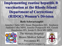Implementing routine hepatitis B vaccination at the Rhode Island