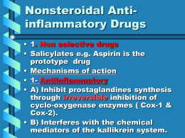 Nonsteroidal Anti-inflammatory Drugs