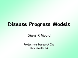 DISEASE PROGRESSION MODELS