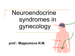 5. Neuroendocrine syndromes in gynecology
