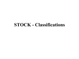 STOCK - Classifications