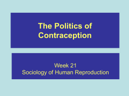 sociology of reproduction Wk_21 - C